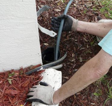 Rodding outdoor drain