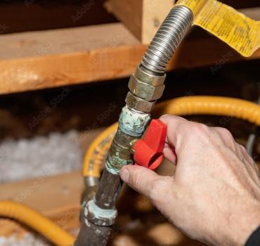 Gas line installation