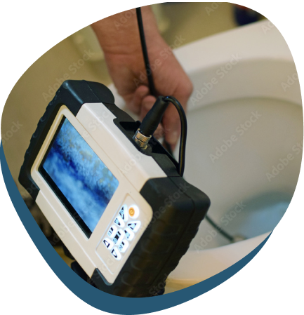 Sewer line camera view