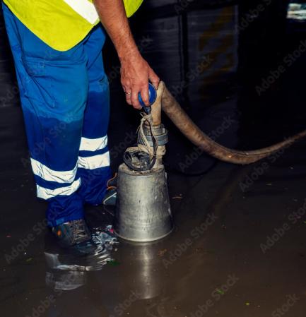 pumping out a basement